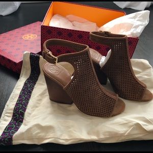Tory Burch Jesse suede wedge bootie